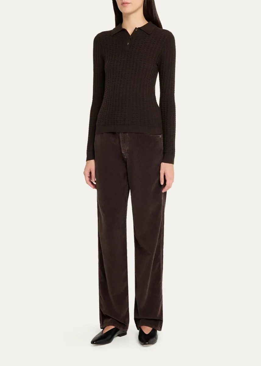 Guest In Residence Waffle-Knit Cashmere Polo Sweater | Thumbnail 2 Guest In Residence Waffle-Knit Cashmere Polo Sweater | Thumbnail 2