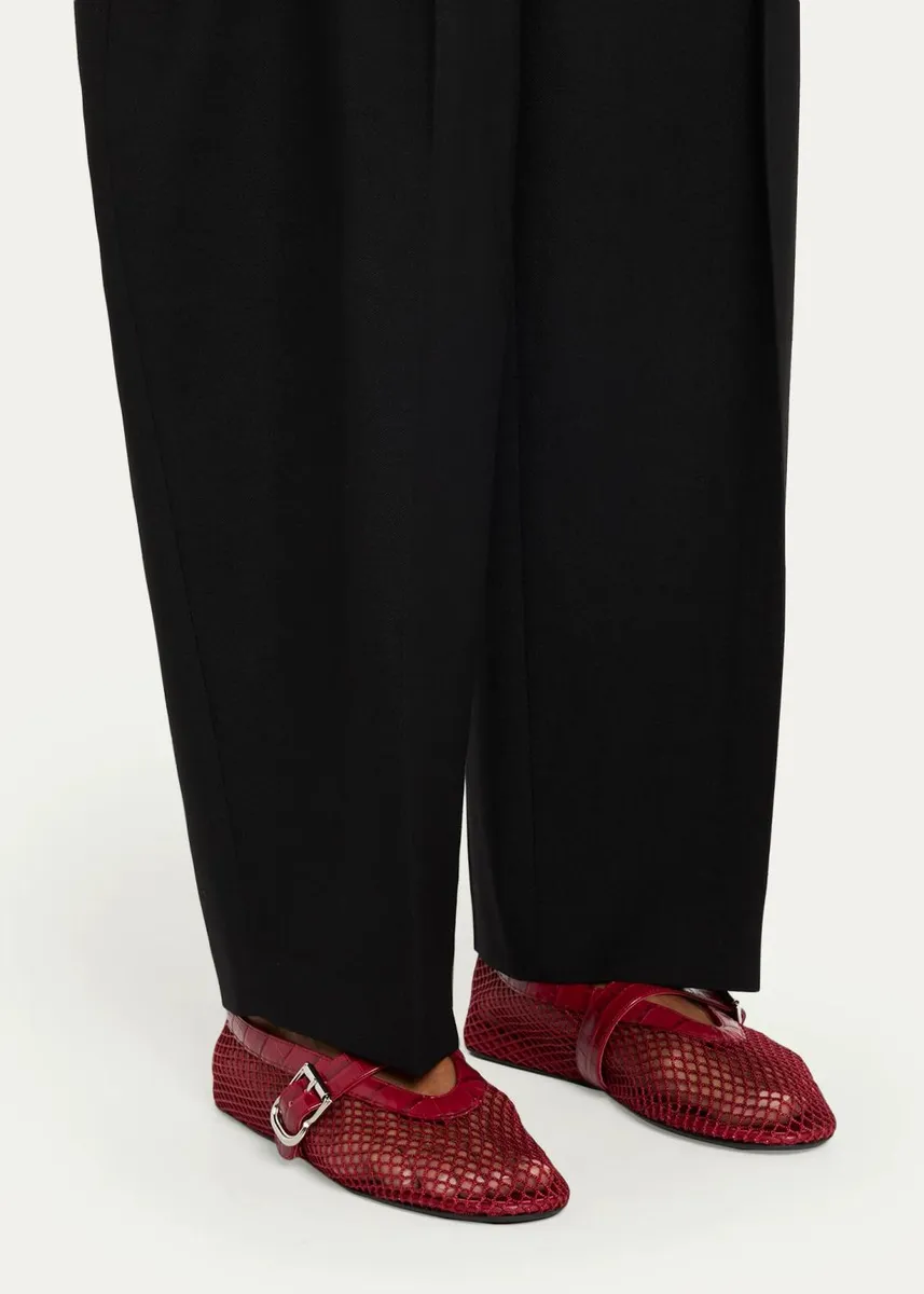 ALAÏA Mesh Mary Jane Ballerina Flats | Thumbnail 3 ALAÏA Mesh Mary Jane Ballerina Flats | Thumbnail 3