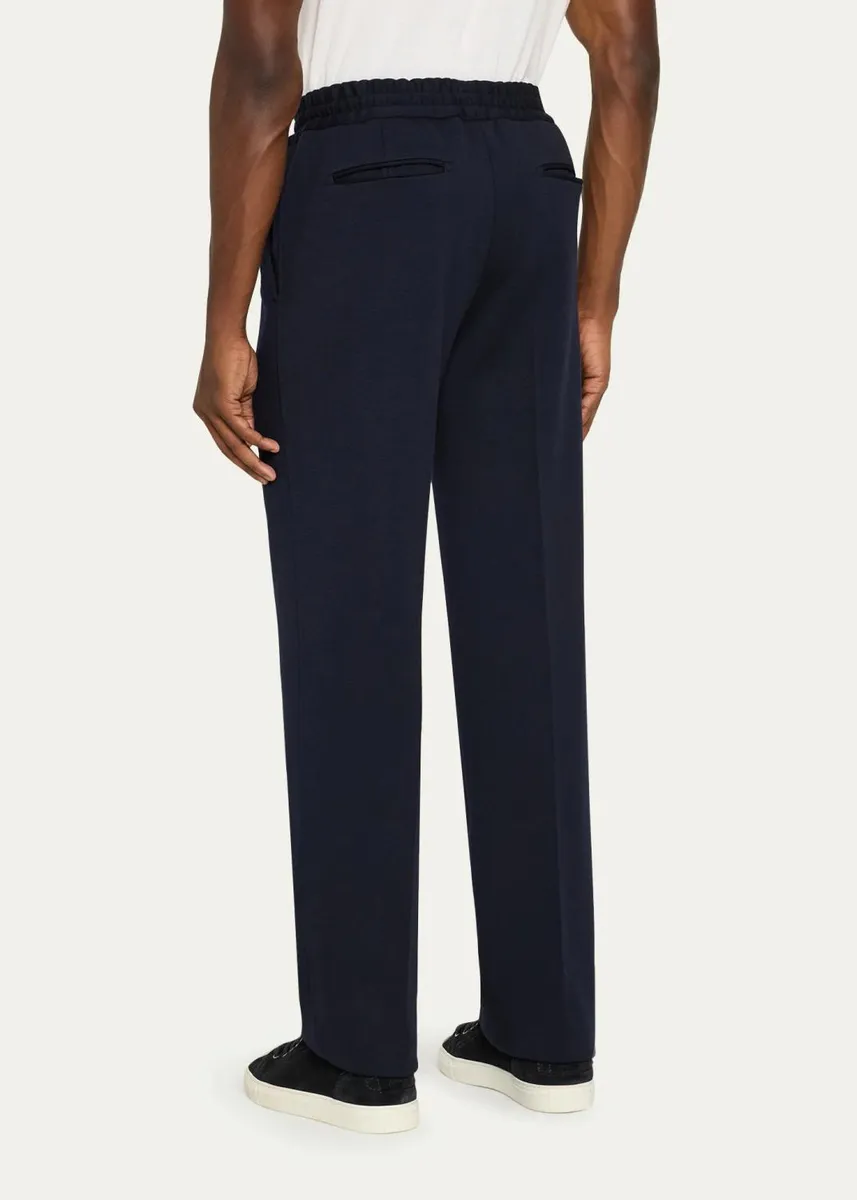 Brioni Men's Asolo Wool Jersey Straight-Leg Drawstring Trousers | Thumbnail 3 Brioni Men's Asolo Wool Jersey Straight-Leg Drawstring Trousers | Thumbnail 3