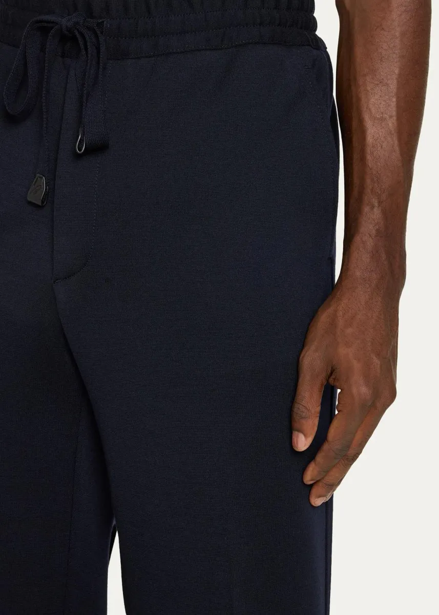 Brioni Men's Asolo Wool Jersey Straight-Leg Drawstring Trousers | Thumbnail 5 Brioni Men's Asolo Wool Jersey Straight-Leg Drawstring Trousers | Thumbnail 5