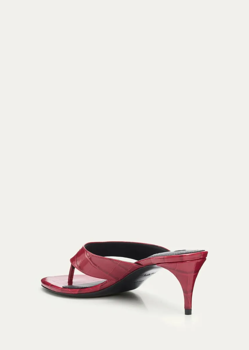 ALAÏA 55mm Infradito Croc-Embossed Leather Thong Sandals | Thumbnail 4 ALAÏA 55mm Infradito Croc-Embossed Leather Thong Sandals | Thumbnail 4