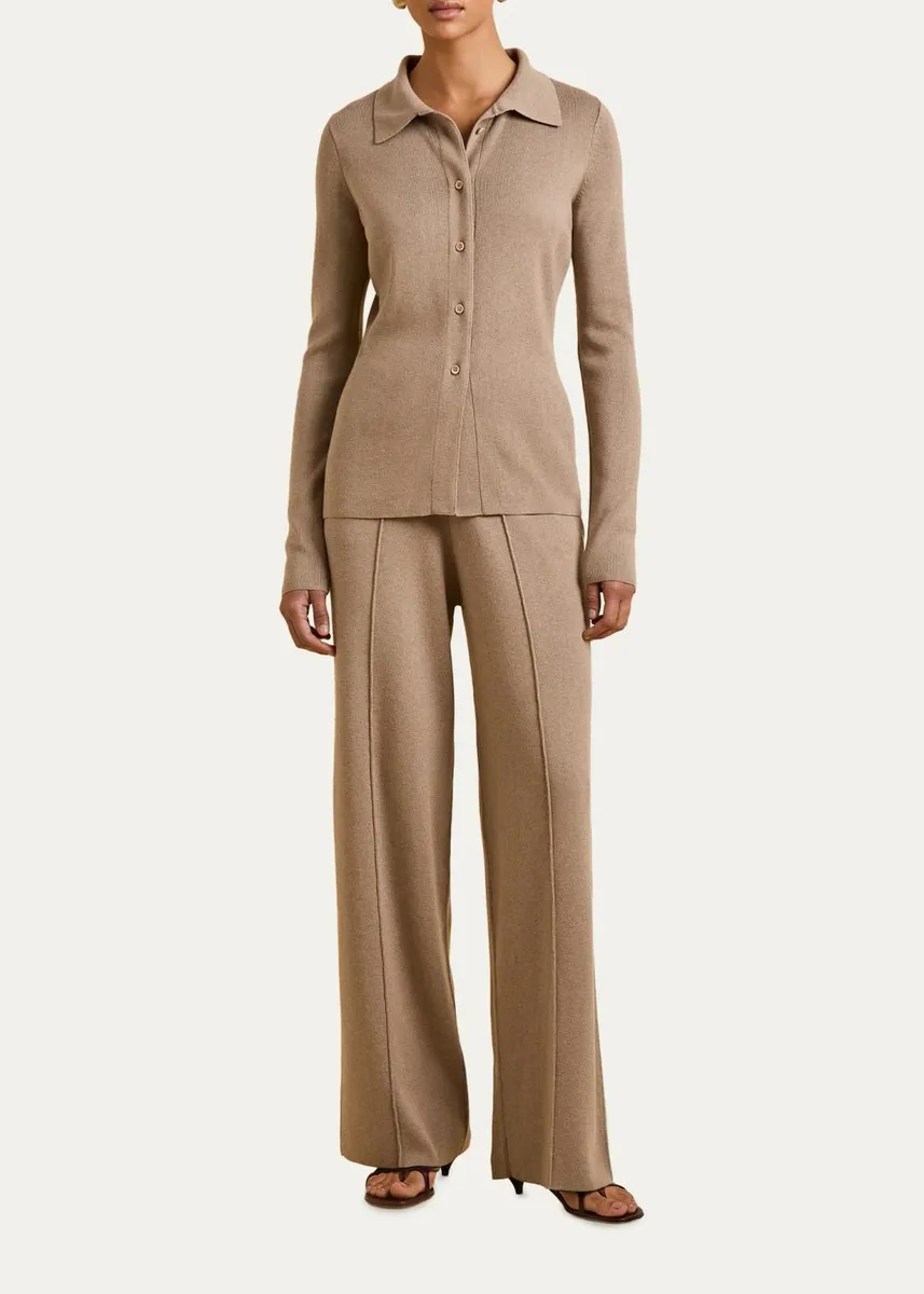 Olivia von Halle Dree Knit Silk-Cashmere Pajama Set | Thumbnail 2 Olivia von Halle Dree Knit Silk-Cashmere Pajama Set | Thumbnail 2