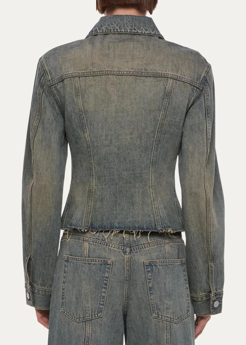 Helmut Lang Raw Hem Denim Trucker Jacket | Thumbnail 3 Helmut Lang Raw Hem Denim Trucker Jacket | Thumbnail 3