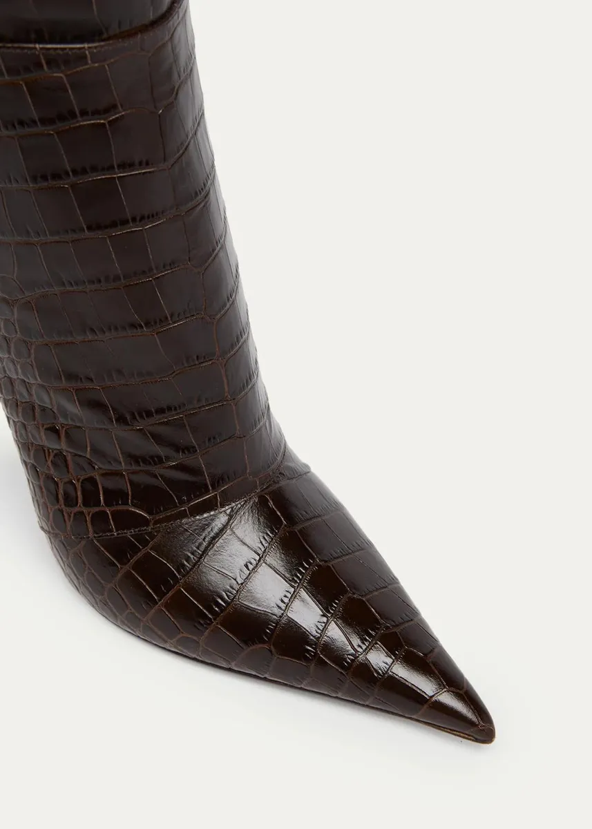 Tom Ford Vertigo 105MM Croc-Embossed Leather Boots | Thumbnail 5