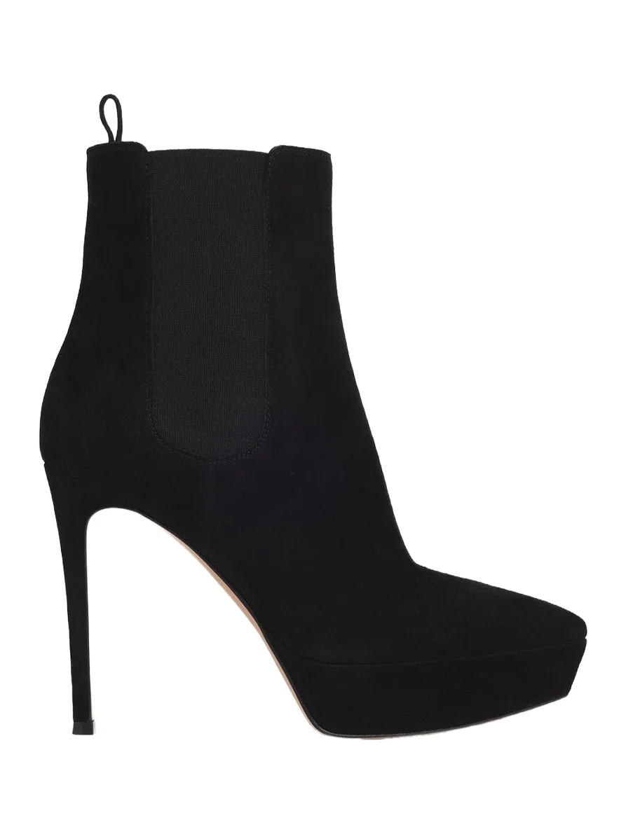 Gianvito Rossi 85mm Suede Platform Booties