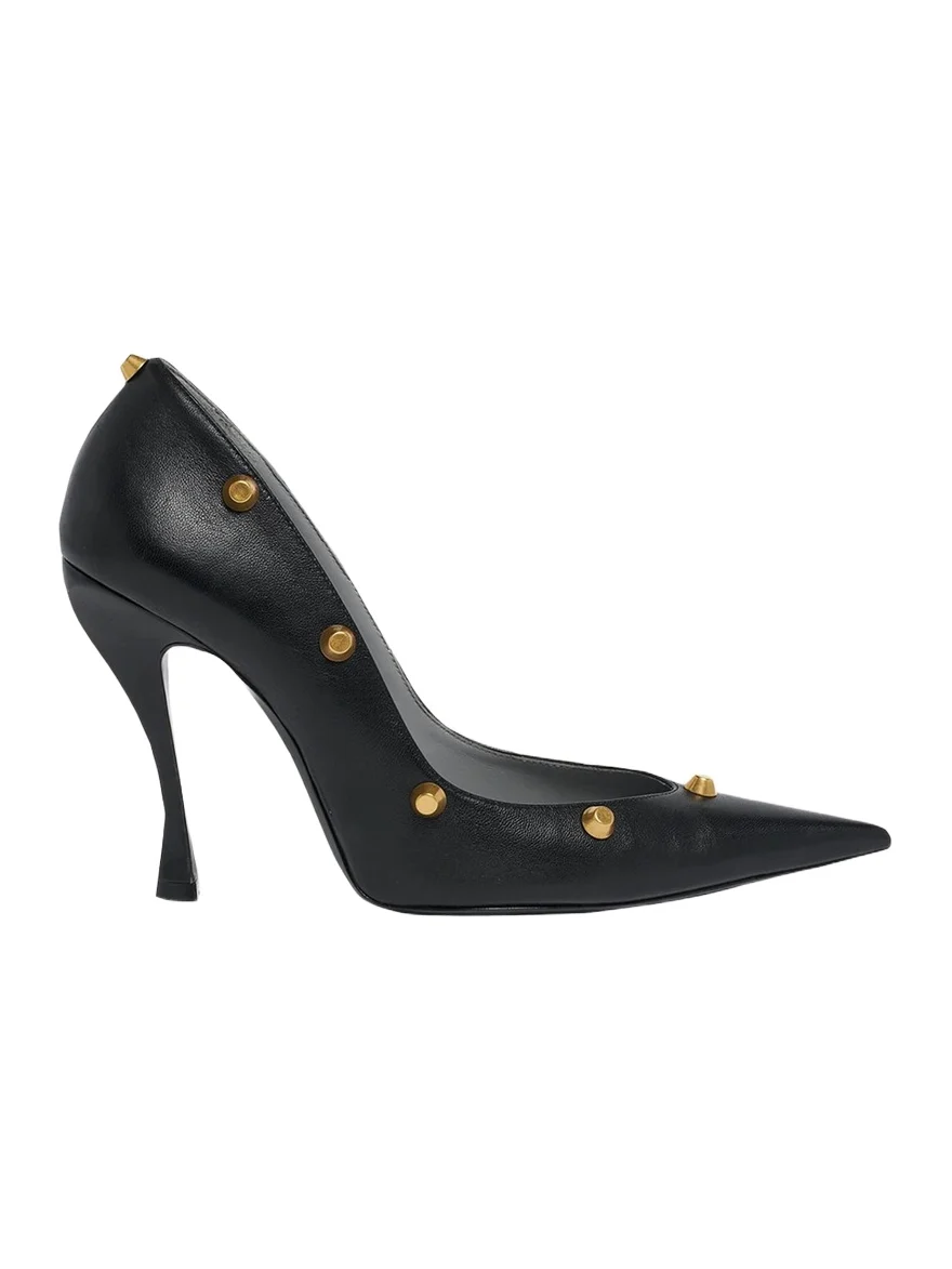 110mm Studded Smooth Nappa Leather Pumps 110mm Studded Smooth Nappa Leather Pumps