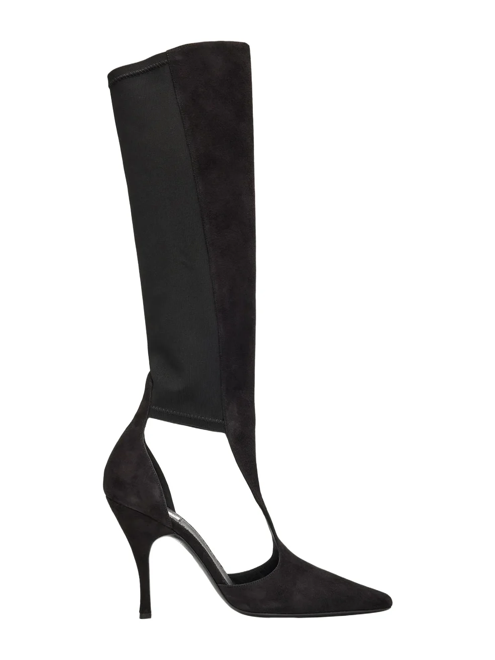 ALAÏA 100mm Court Cutout Suede Knee-High Boots