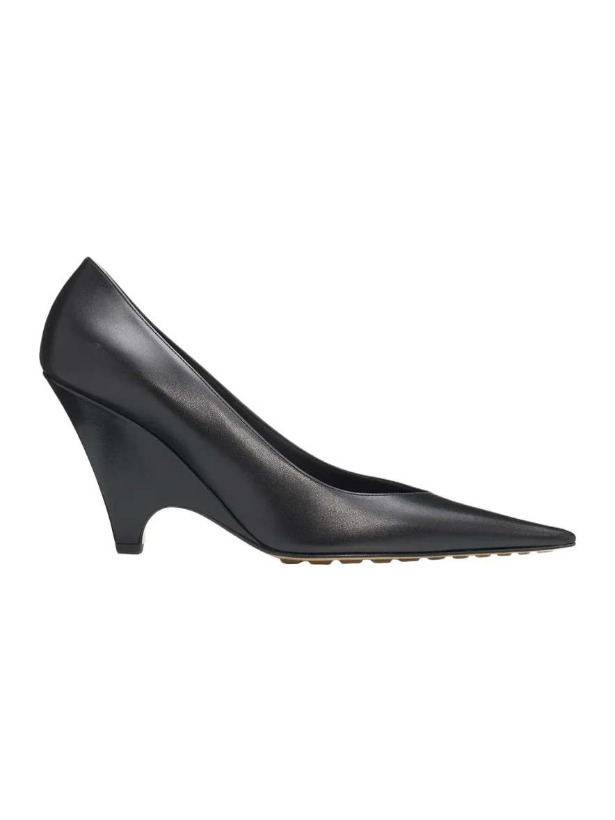 Bottega Veneta Scaletta 90MM Leather Wedge Pumps