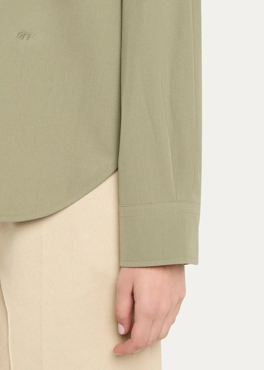 Bottega Veneta Wool Twill Button-Down Shirt | Thumbnail 5 Bottega Veneta Wool Twill Button-Down Shirt | Thumbnail 5