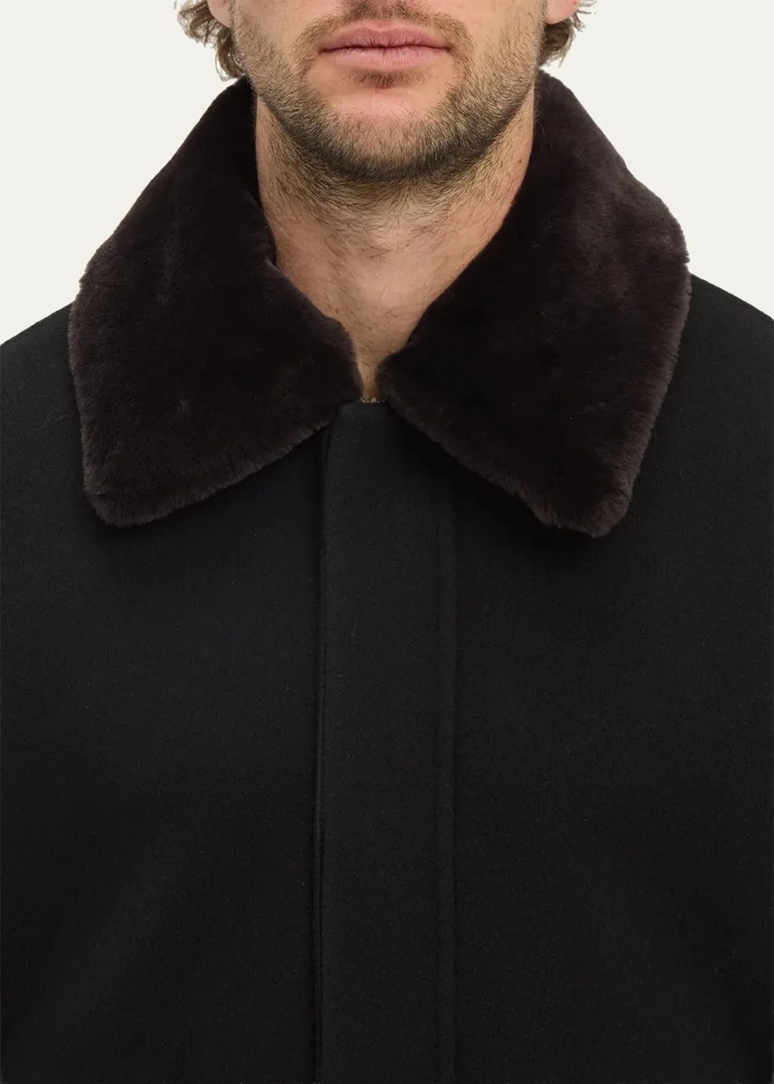 Gabriela Hearst James Faux-Fur Collar Cashmere Bomber Jacket | Thumbnail 5 Gabriela Hearst James Faux-Fur Collar Cashmere Bomber Jacket | Thumbnail 5
