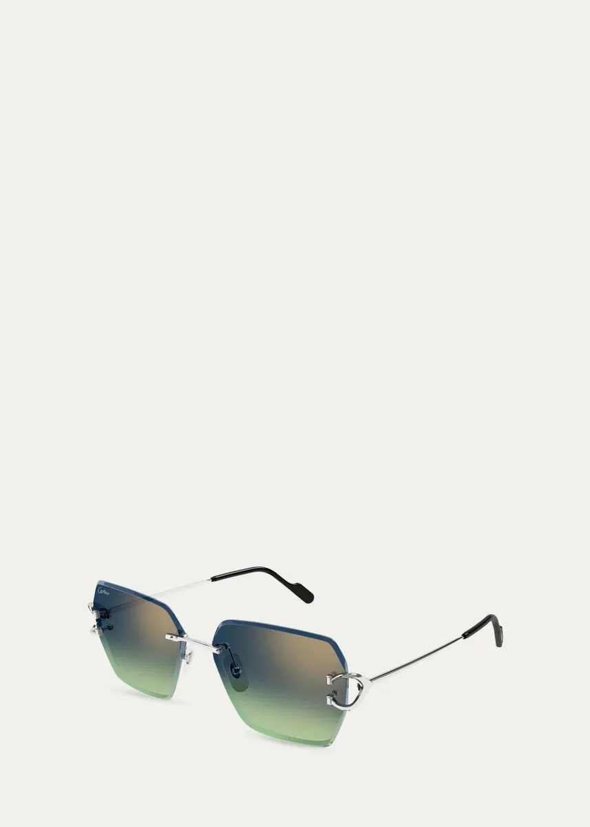 Cartier Motifs De 58MM Platinum-Plated Butterfly Sunglasses | Thumbnail 2 Cartier Motifs De 58MM Platinum-Plated Butterfly Sunglasses | Thumbnail 2