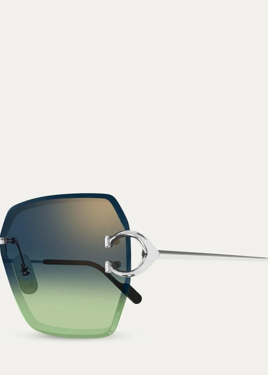 Cartier Motifs De 58MM Platinum-Plated Butterfly Sunglasses | Thumbnail 3 Cartier Motifs De 58MM Platinum-Plated Butterfly Sunglasses | Thumbnail 3