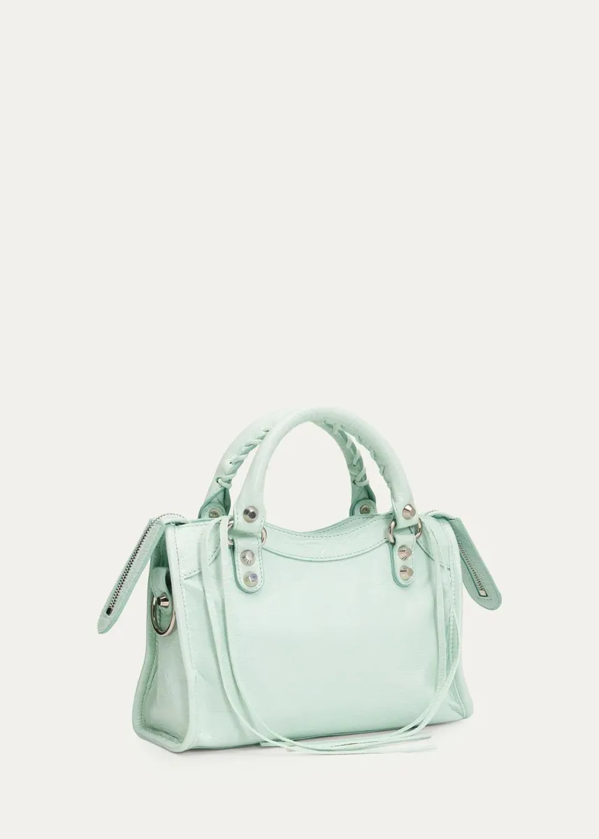 Balenciaga Le City Mini Arena Leather Top-Handle Bag | Thumbnail 3 Balenciaga Le City Mini Arena Leather Top-Handle Bag | Thumbnail 3