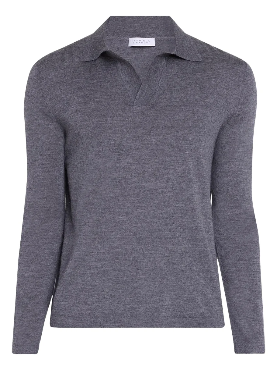Gabriela Hearst Men's Frome Cashmere Polo Shirt