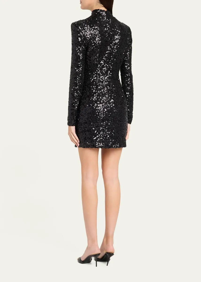 Ramy Brook Glory Sequin Mock-Neck Mini Dress | Thumbnail 3