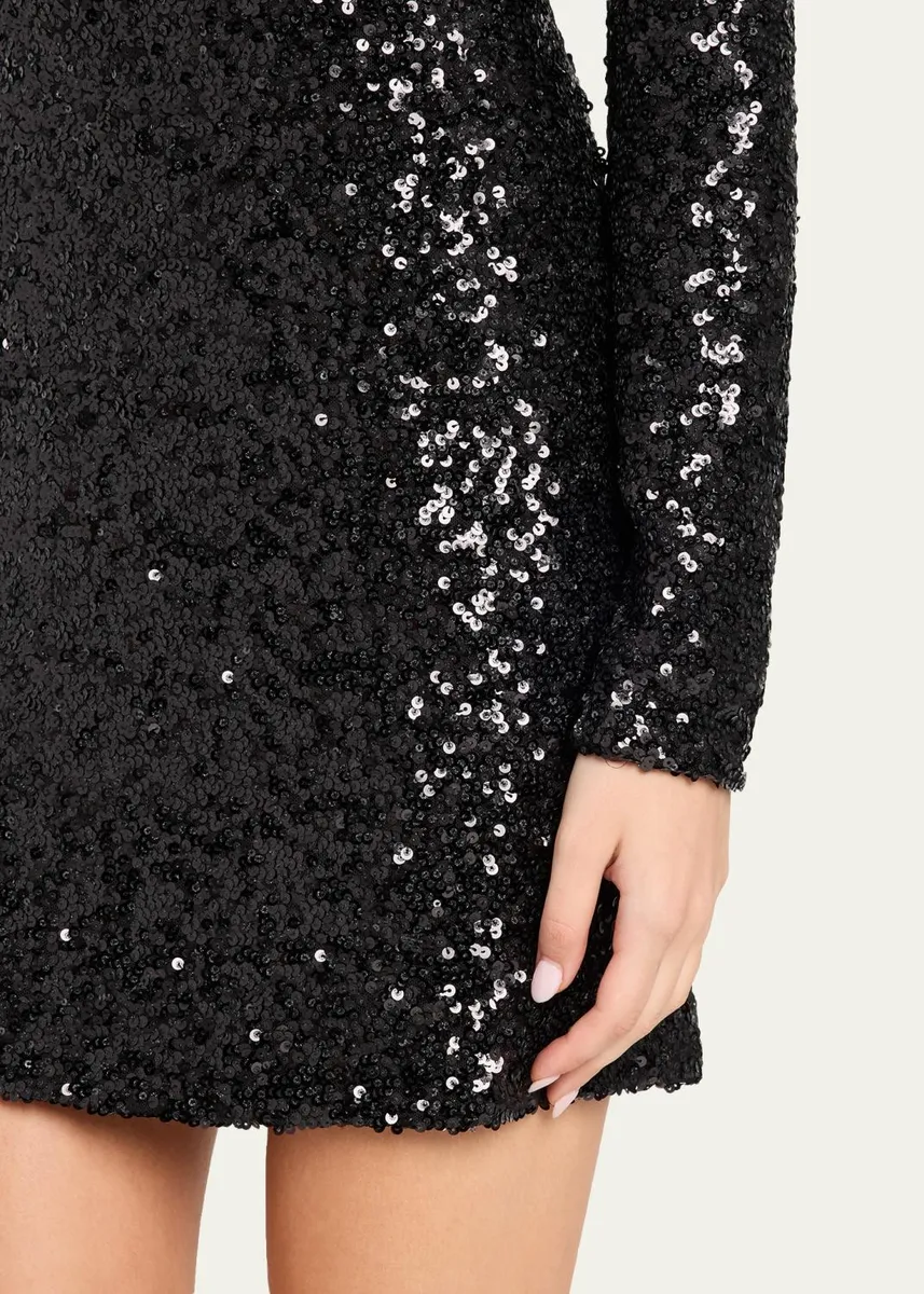 Ramy Brook Glory Sequin Mock-Neck Mini Dress | Thumbnail 5