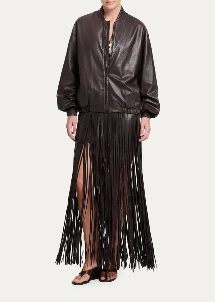 TWP Bubble-Hem Leather Bomber Jacket | Thumbnail 2 TWP Bubble-Hem Leather Bomber Jacket | Thumbnail 2