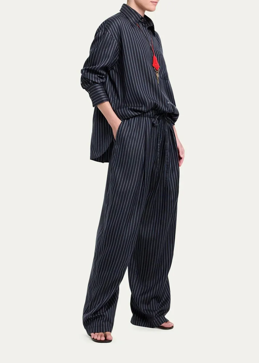 TWP PJ Striped Silk Pants | Thumbnail 2 TWP PJ Striped Silk Pants | Thumbnail 2