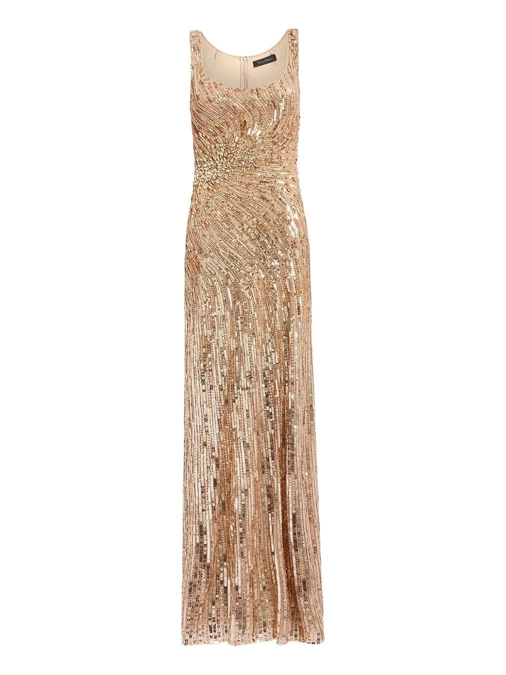 Solaris Sequined Sleeveless Column Gown Solaris Sequined Sleeveless Column Gown