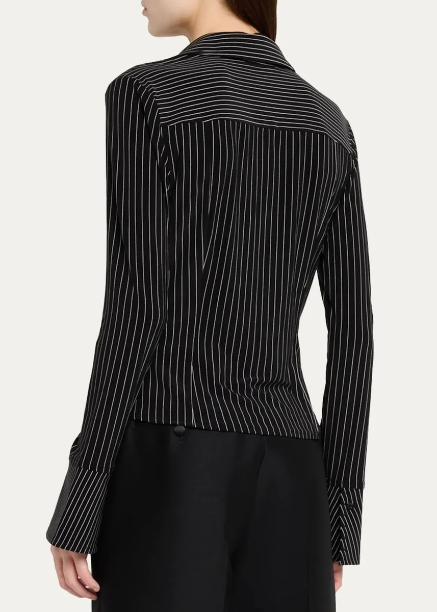 Alice + Olivia Freya Fitted Button-Front Shirt | Thumbnail 3