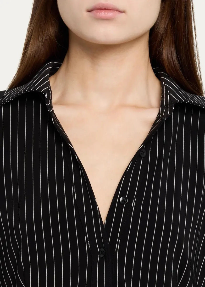 Alice + Olivia Freya Fitted Button-Front Shirt | Thumbnail 5