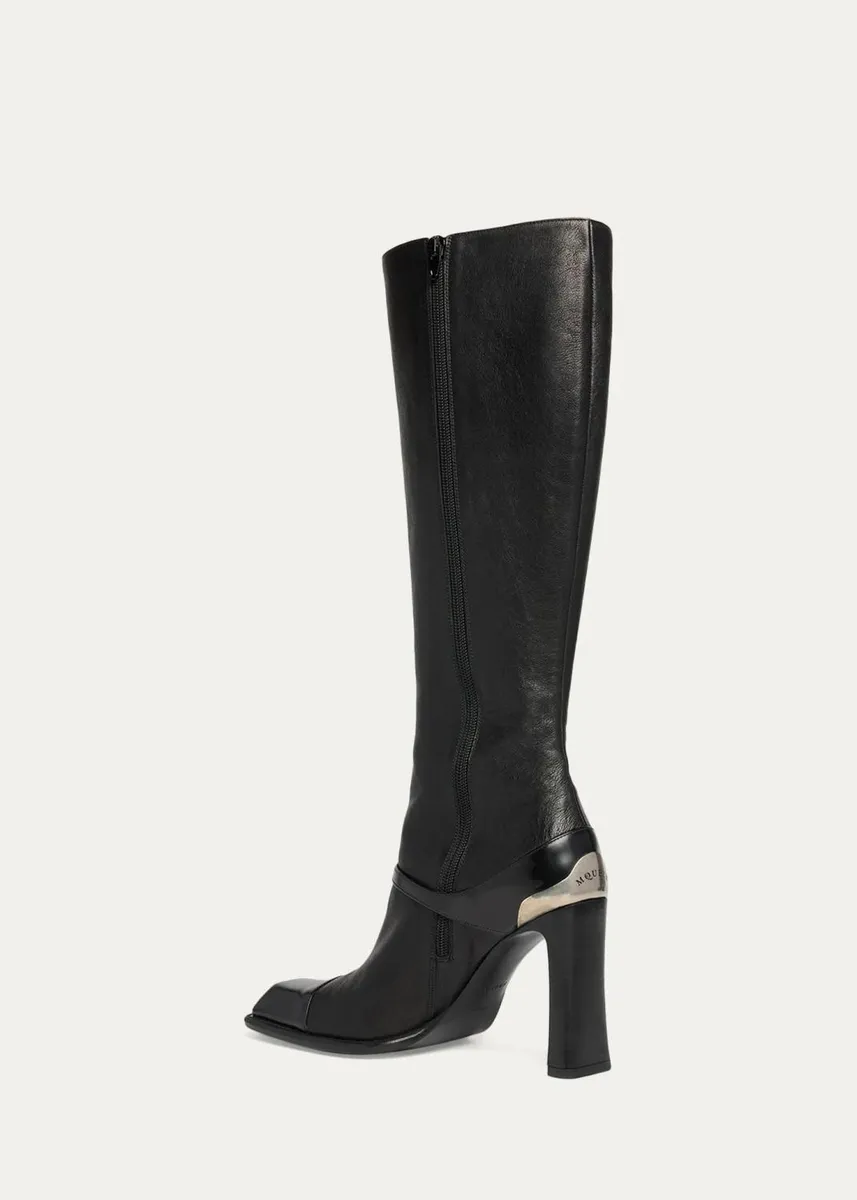 Alexander McQueen 95mm Niko Leather Knee-High Boots | Thumbnail 4 Alexander McQueen 95mm Niko Leather Knee-High Boots | Thumbnail 4