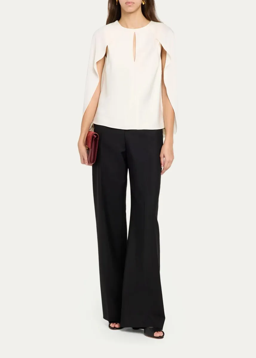 Simkhai Lauren Satin Cape Top | Thumbnail 6 Simkhai Lauren Satin Cape Top | Thumbnail 6
