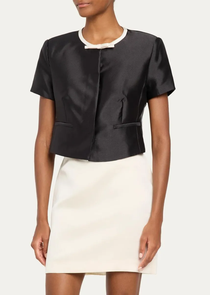 Simkhai Naelle Short-Sleeve Satin Top | Thumbnail 4 Simkhai Naelle Short-Sleeve Satin Top | Thumbnail 4