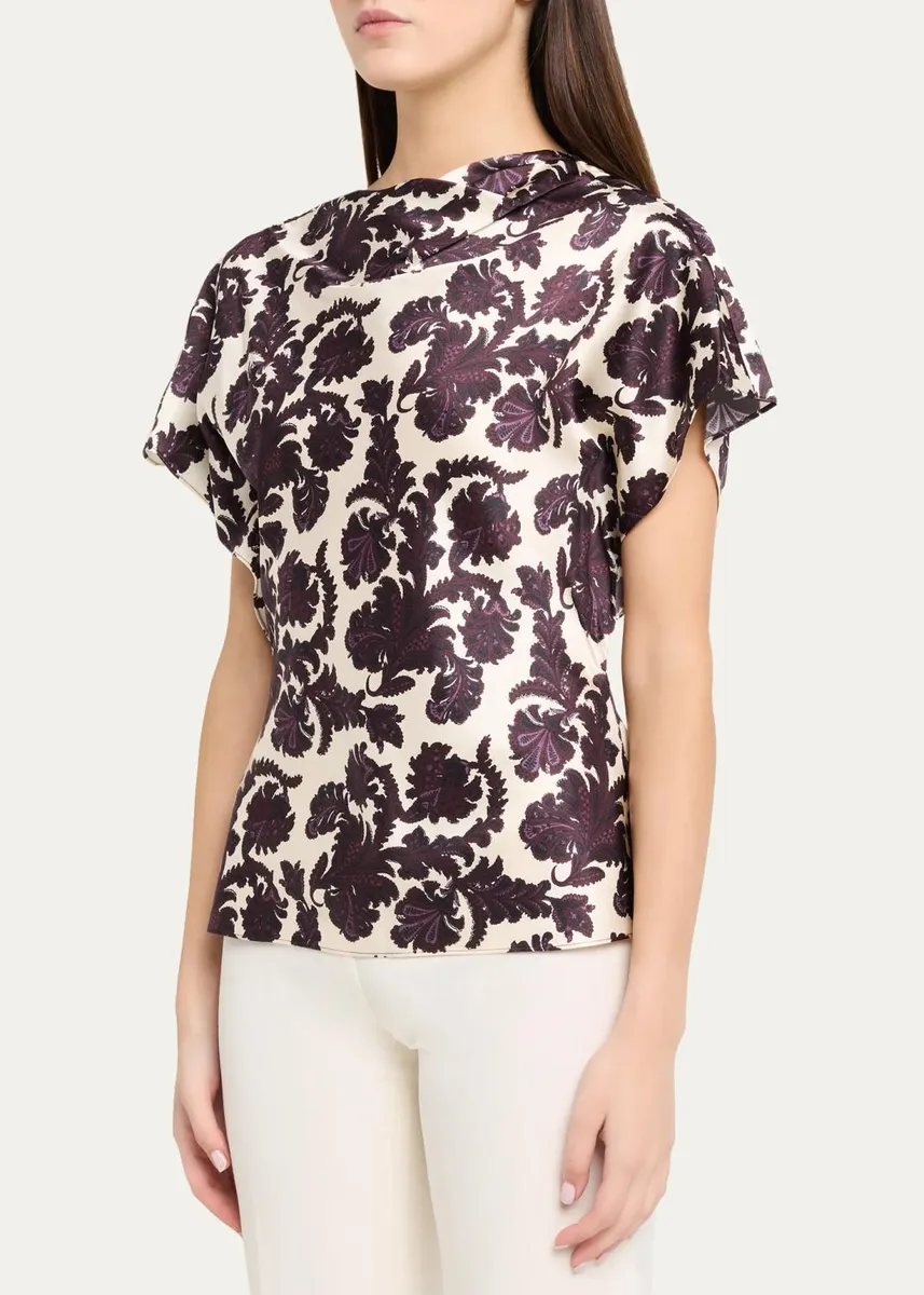Veronica Beard Redgrave Damask Blouse | Thumbnail 4 Veronica Beard Redgrave Damask Blouse | Thumbnail 4