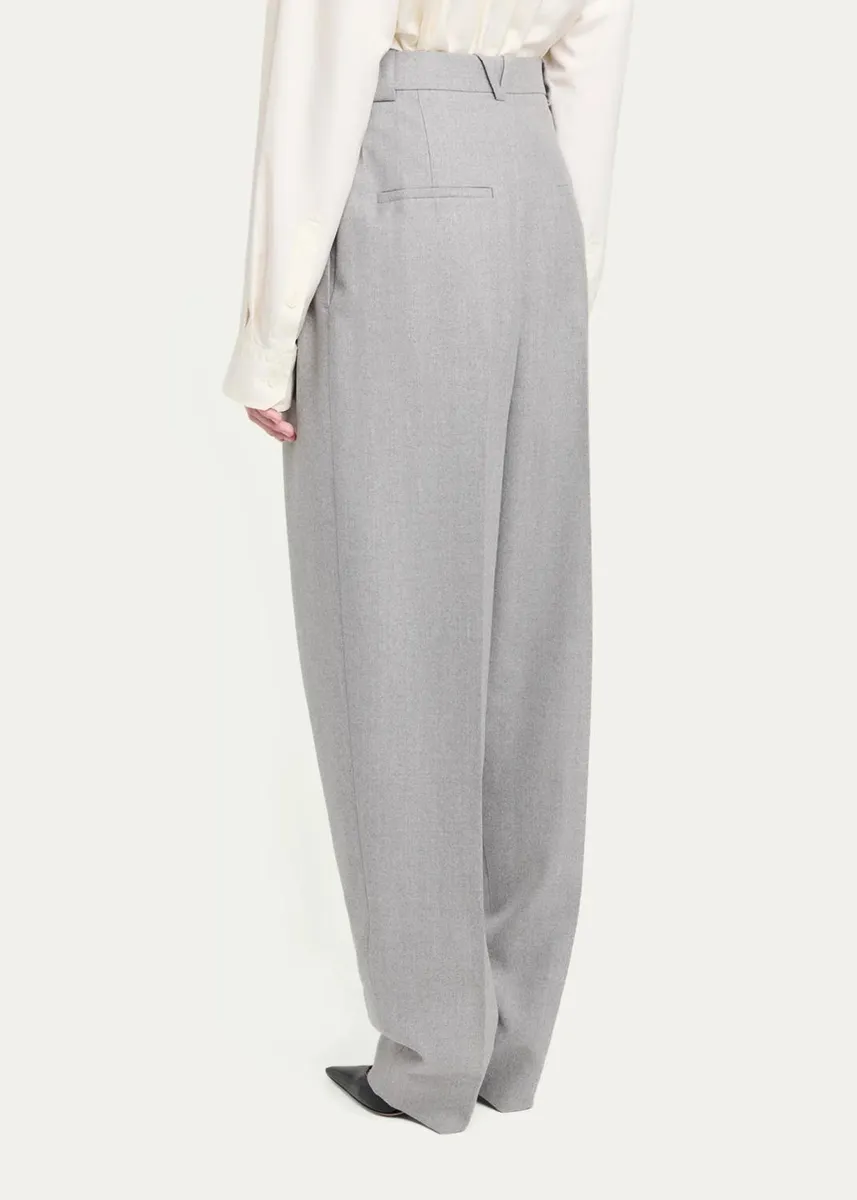 Bottega Veneta Pleated Wool Barrel-Leg Trousers | Thumbnail 3 Bottega Veneta Pleated Wool Barrel-Leg Trousers | Thumbnail 3