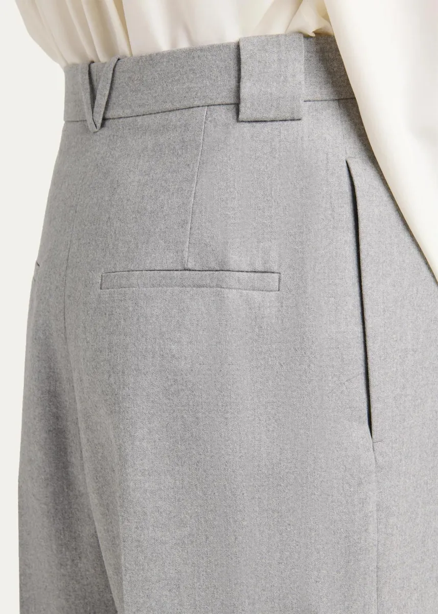 Bottega Veneta Pleated Wool Barrel-Leg Trousers | Thumbnail 5 Bottega Veneta Pleated Wool Barrel-Leg Trousers | Thumbnail 5