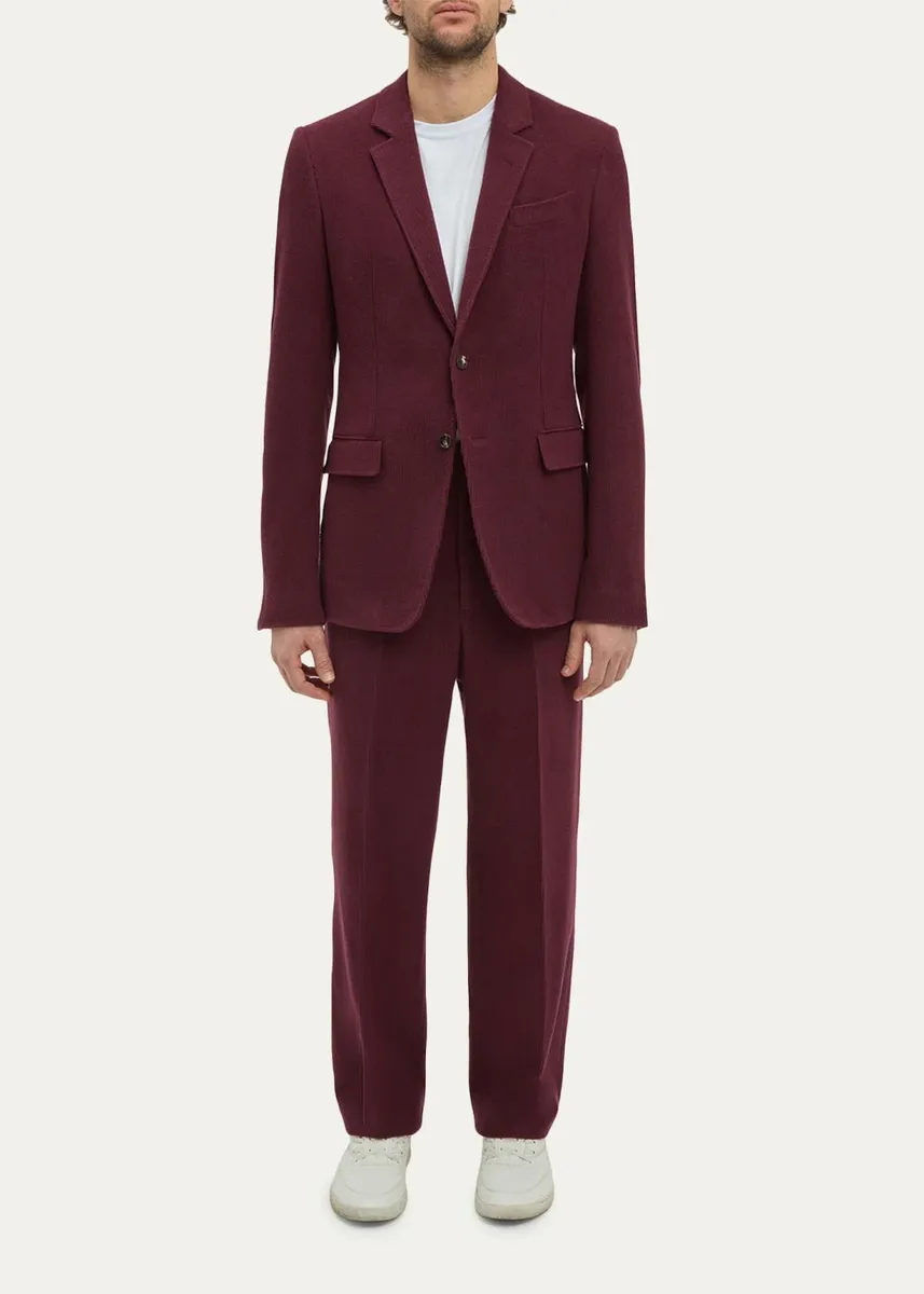 Gabriela Hearst Men's Harold Pleated Cashmere Corduroy Trousers | Thumbnail 2 Gabriela Hearst Men's Harold Pleated Cashmere Corduroy Trousers | Thumbnail 2