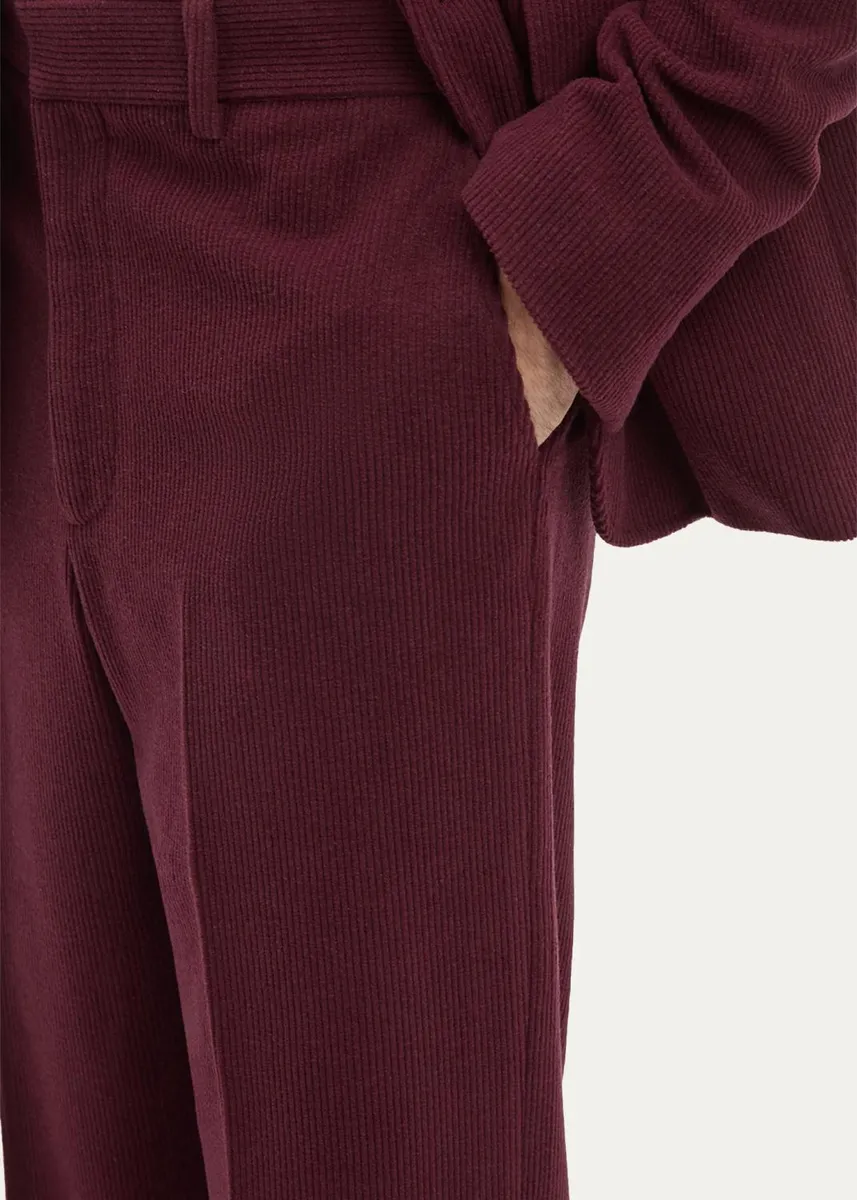 Gabriela Hearst Men's Harold Pleated Cashmere Corduroy Trousers | Thumbnail 5 Gabriela Hearst Men's Harold Pleated Cashmere Corduroy Trousers | Thumbnail 5