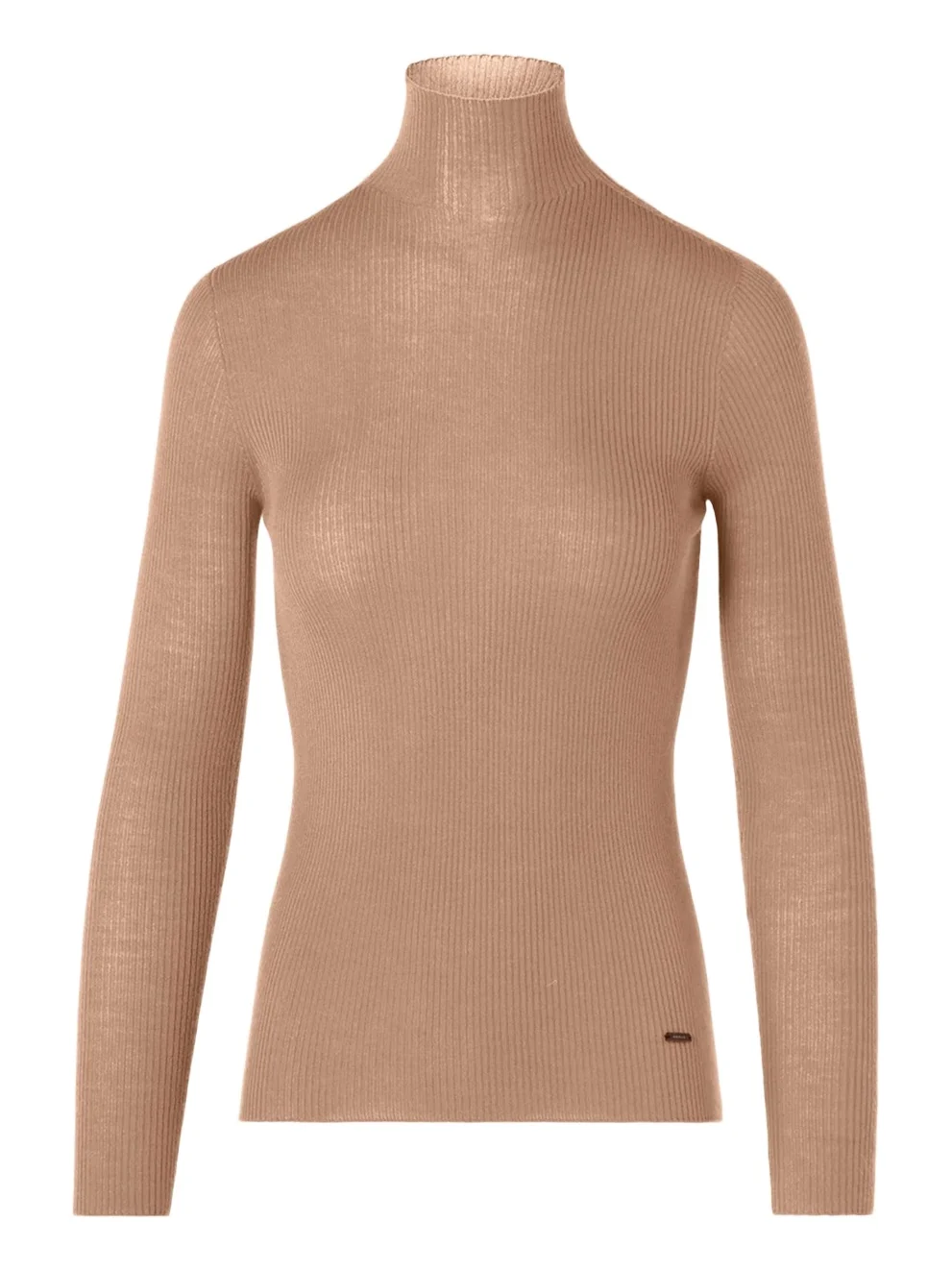 Akris Cashmere-Silk Fine Rib Mock-Neck Seamless Sweater