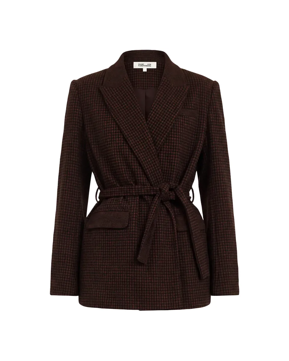 Diane von Furstenberg Annika Houndstooth Knit Wrap Jacket | Thumbnail 2
