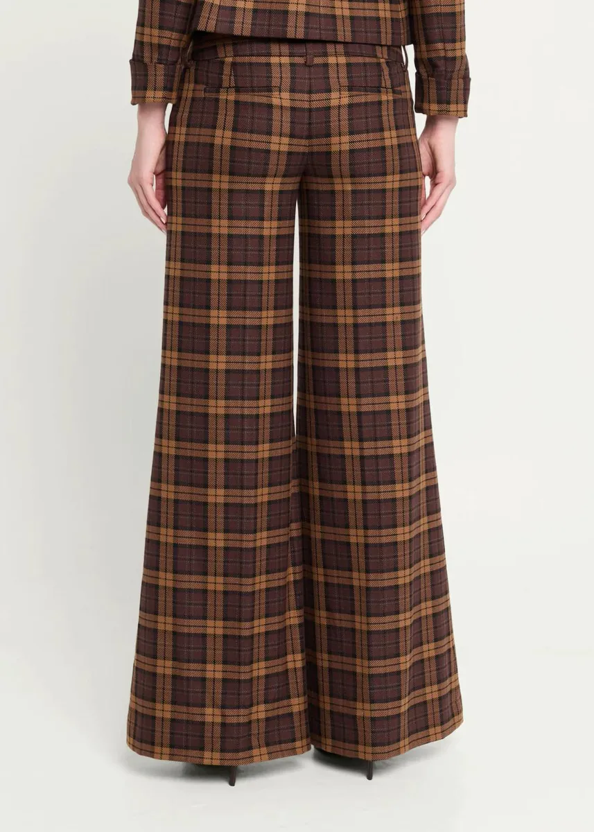Alice + Olivia Olivia Plaid Low-Rise Wide-Leg Pants | Thumbnail 3