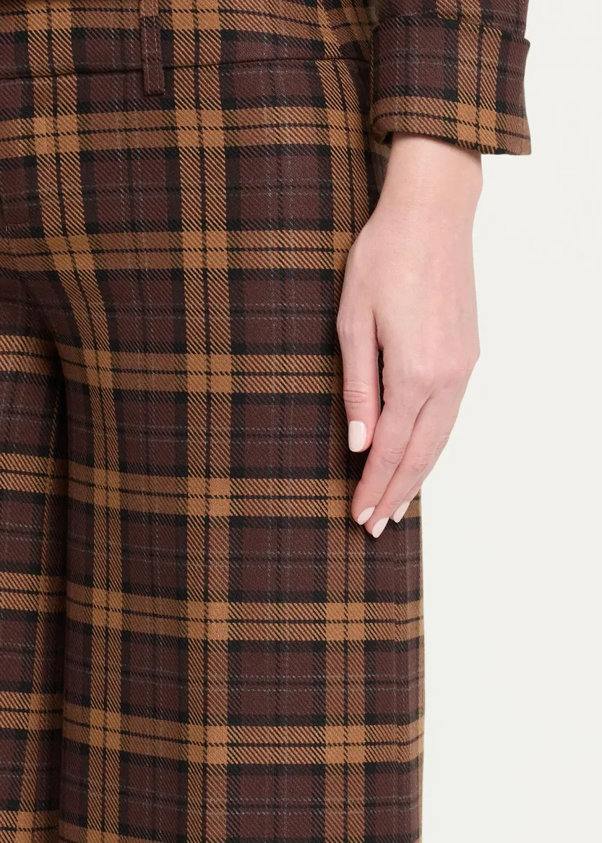 Alice + Olivia Olivia Plaid Low-Rise Wide-Leg Pants | Thumbnail 5
