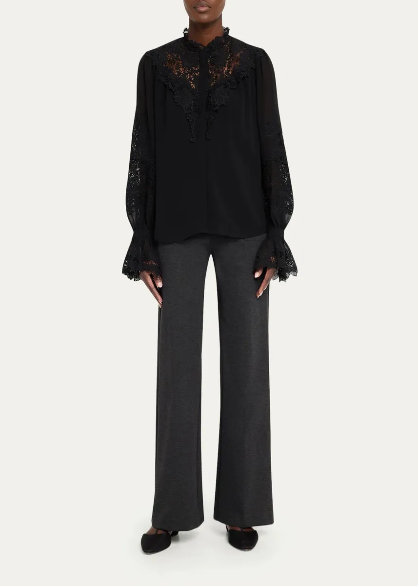 Kobi Halperin Reese Straight Double-Knit Ponte Pants | Thumbnail 2