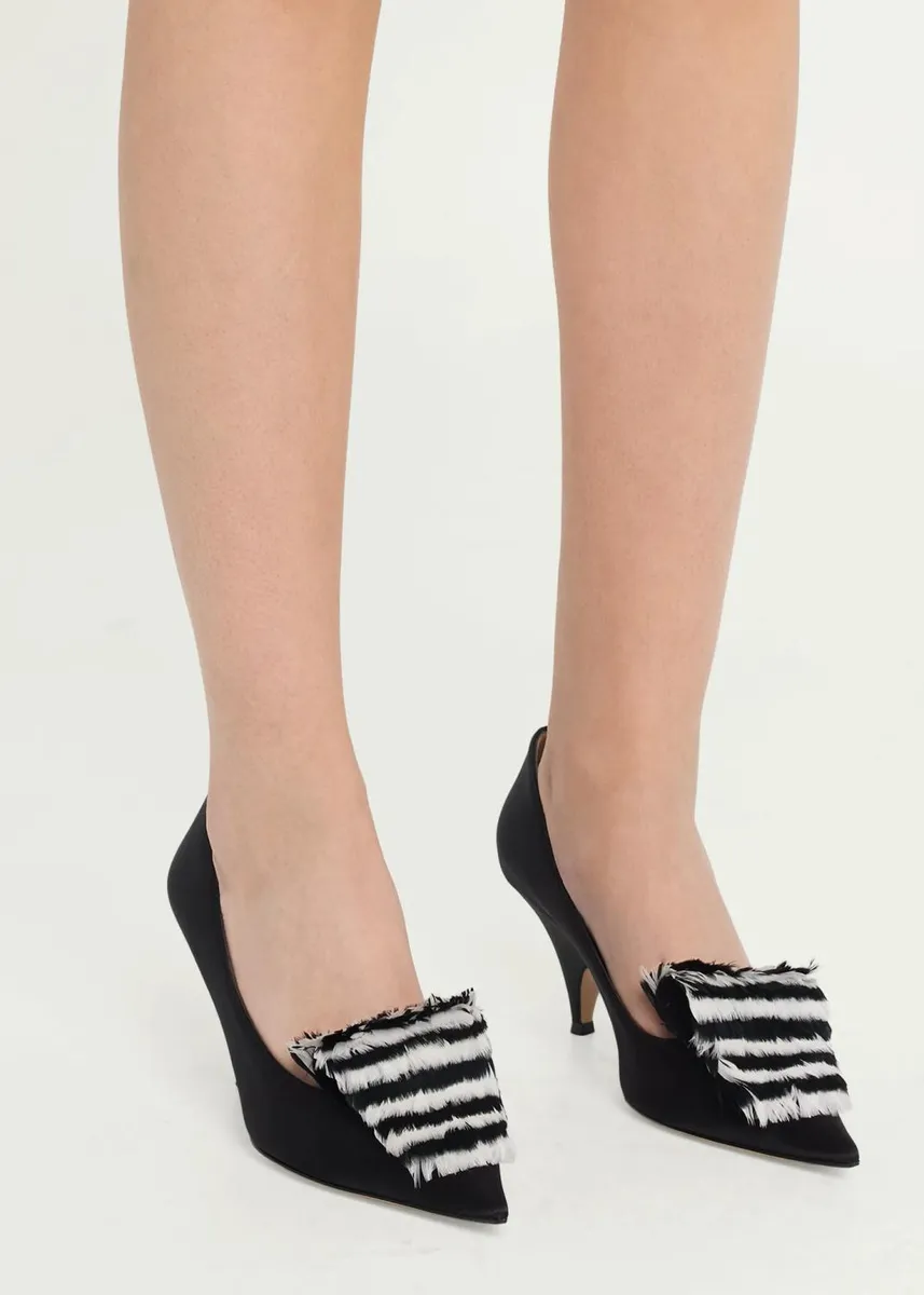 Gianvito Rossi 70mm Feathered Crepe Satin Pumps | Thumbnail 2 Gianvito Rossi 70mm Feathered Crepe Satin Pumps | Thumbnail 2