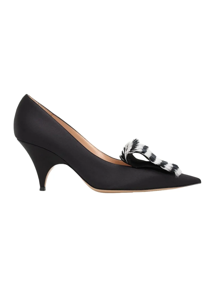 Gianvito Rossi 70mm Feathered Crepe Satin Pumps