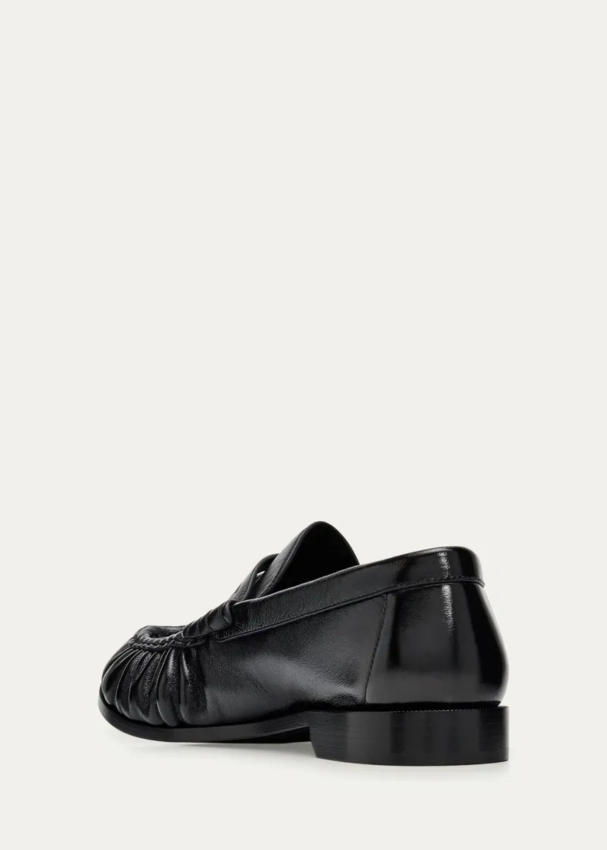 Saint Laurent Le Leather YSL Penny Loafers | Thumbnail 4 Saint Laurent Le Leather YSL Penny Loafers | Thumbnail 4