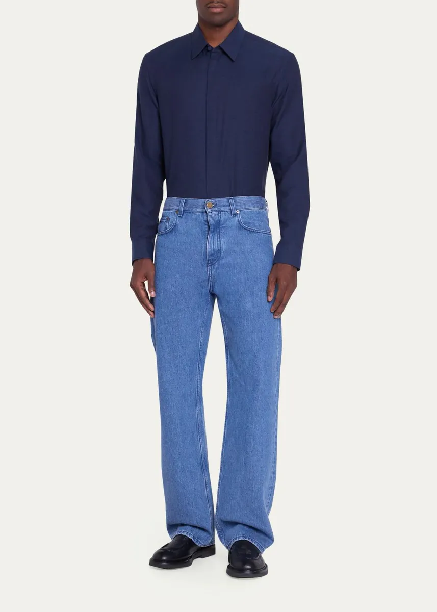 Gabriela Hearst Men's Cotton & Cashmere Shirt | Thumbnail 2