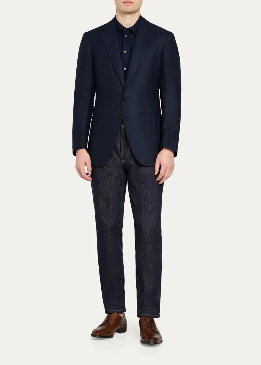 Cesare Attolini Men's Cashmere Hopsack Single-Breasted Sport Coat | Thumbnail 2
