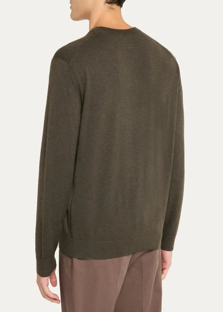 Zegna Men's Oasi Cashmere V-Neck Sweater | Thumbnail 3 Zegna Men's Oasi Cashmere V-Neck Sweater | Thumbnail 3