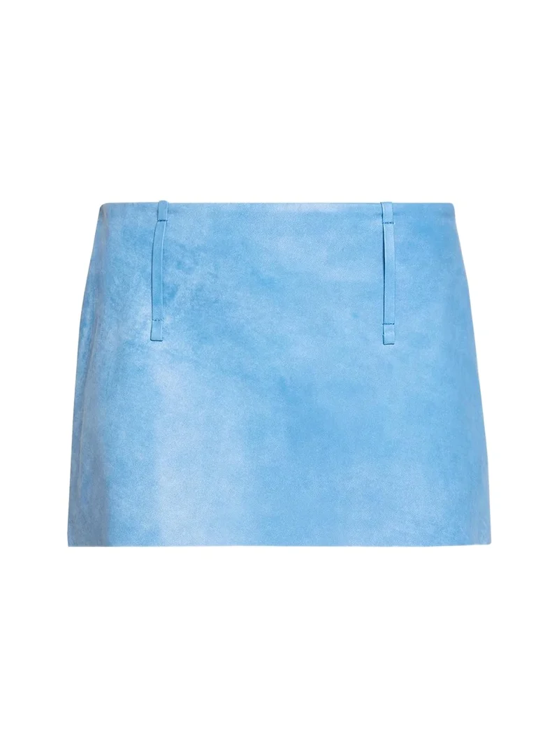 ALL THREE Tirza Leather Mini Skirt