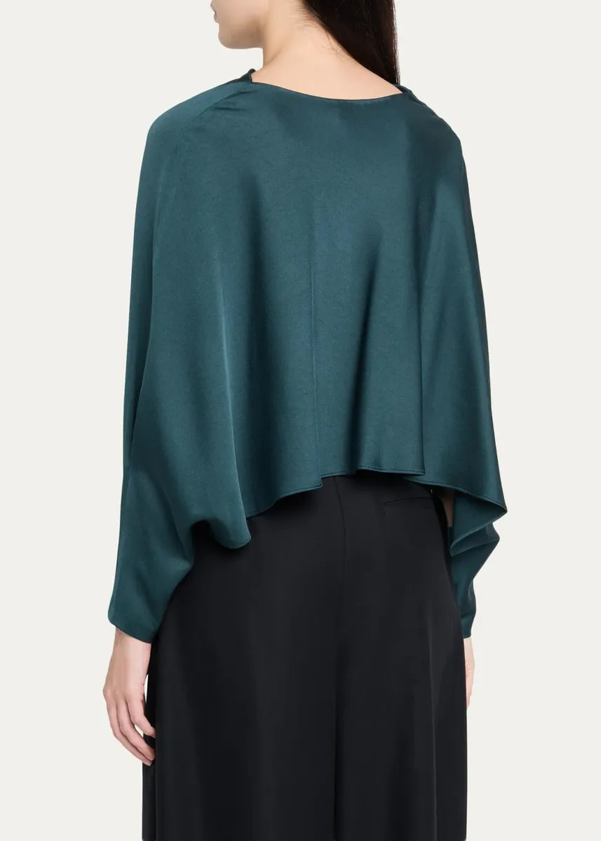 Simkhai Bearitz Draped Cowl-Neck Satin Top | Thumbnail 3 Simkhai Bearitz Draped Cowl-Neck Satin Top | Thumbnail 3