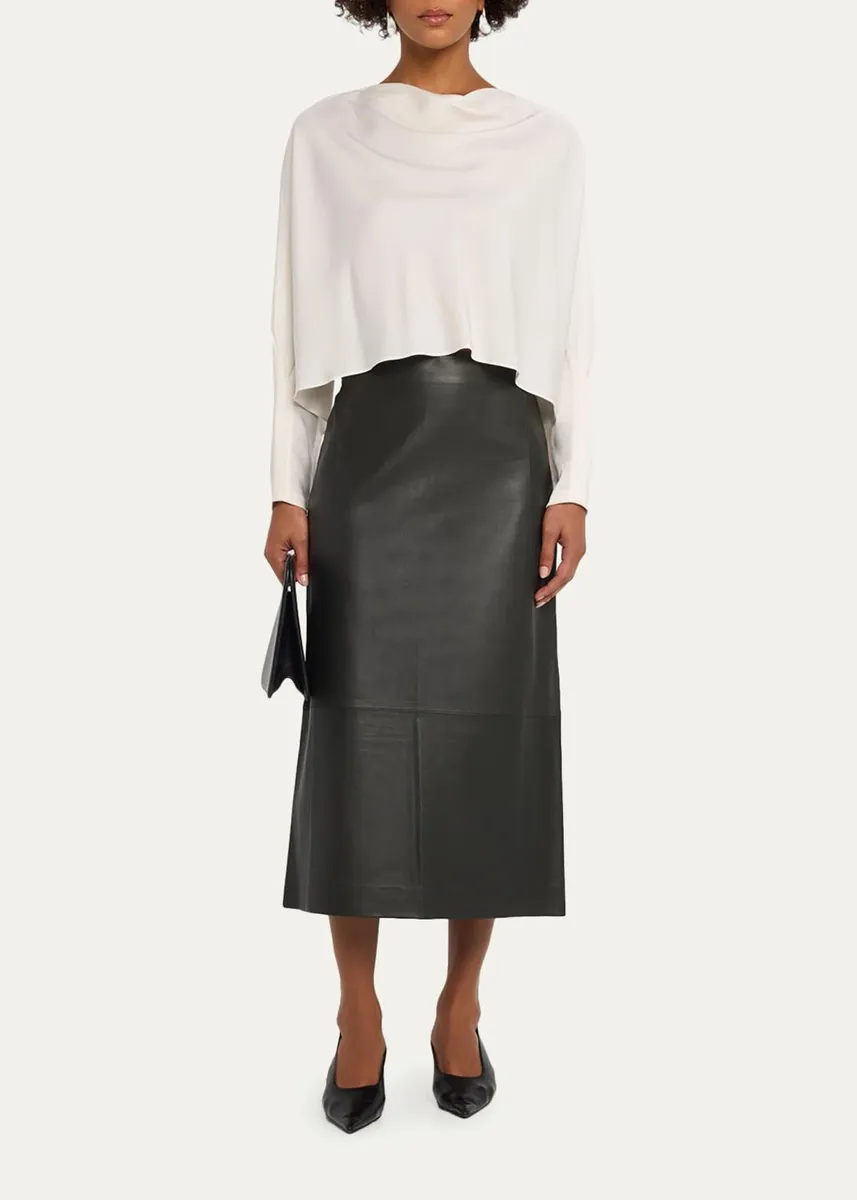 Simkhai Bearitz Draped Cowl-Neck Satin Top | Thumbnail 6 Simkhai Bearitz Draped Cowl-Neck Satin Top | Thumbnail 6