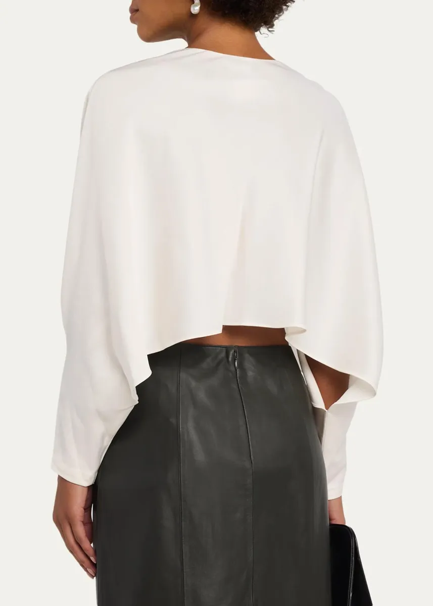 Simkhai Bearitz Draped Cowl-Neck Satin Top | Thumbnail 7 Simkhai Bearitz Draped Cowl-Neck Satin Top | Thumbnail 7