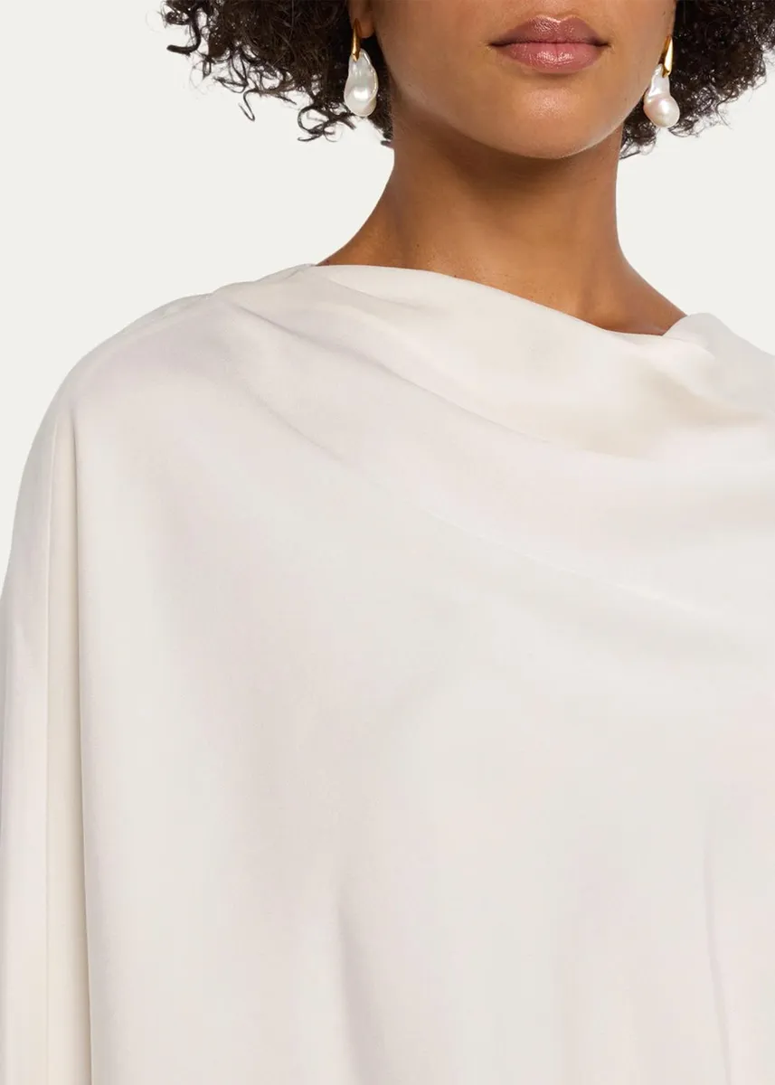 Simkhai Bearitz Draped Cowl-Neck Satin Top | Thumbnail 9 Simkhai Bearitz Draped Cowl-Neck Satin Top | Thumbnail 9