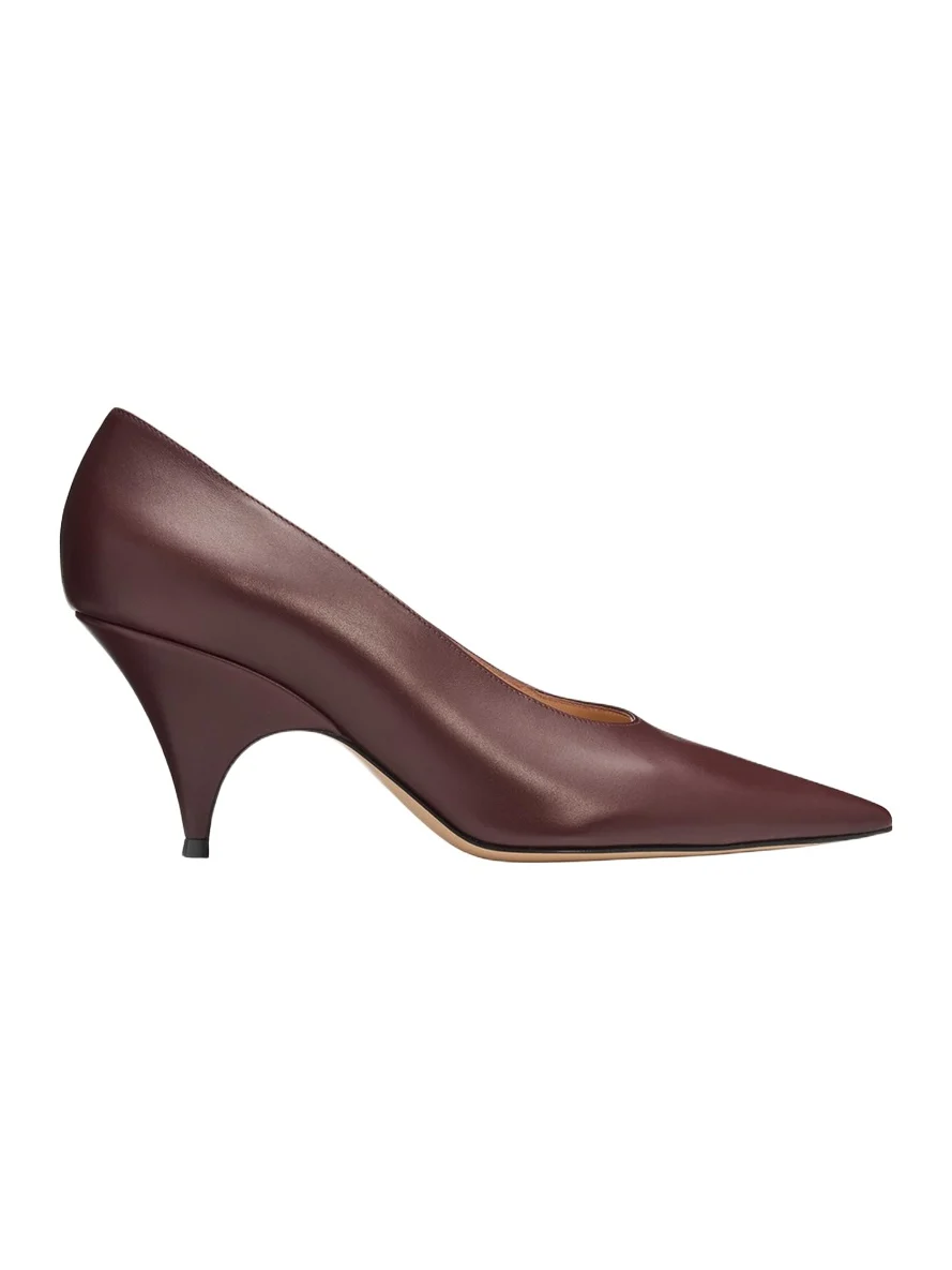 70mm Leather Pointed-Toe Pumps
